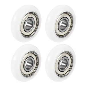 Ball Bearing Guide Pulley Roller Round Wheel 8x30x8.5mm Double Metal Shielded (GCr15) Chrome Steel Bearings 4pcs