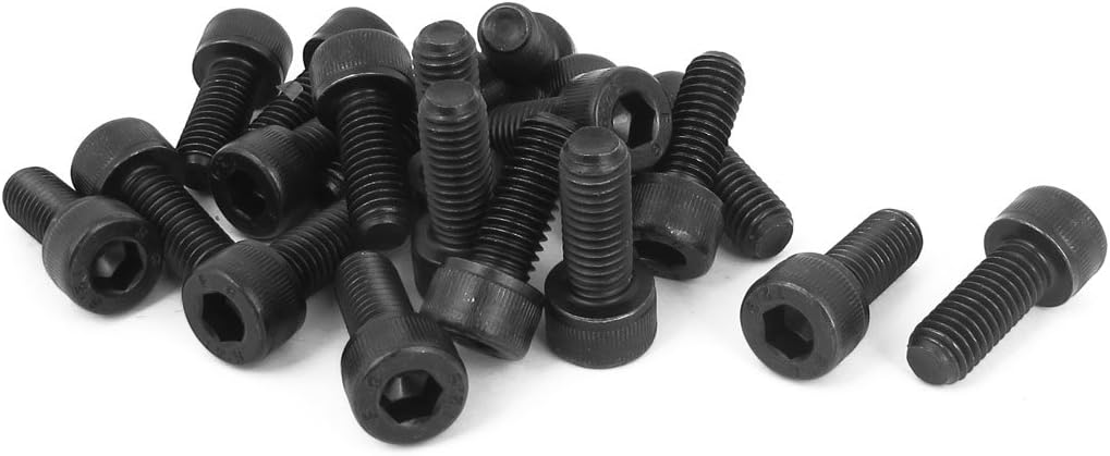 M8x20mm 12.9 Alloy Steel Hex Socket Head Cap Screws Bolts Black 20pcs
