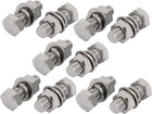 10 Set M8x25mm 304 Stainless Steel Hex Bolts w Nuts and Washers Assortment Kit