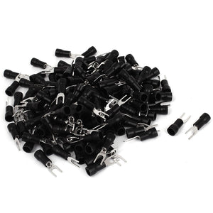 AWG 22-16 SV1.25-3 Wire Connector Insulated Fork Terminal with 340 Piece, Black