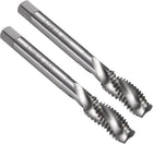 2pcs Spiral Flute Thread Taps 3/8-16 BSW H2 Machine Threading Tap Bit, Uncoated Screw Tapping Repair Tool, M35 Cobalt High-Speed Steel (M35 HSS-CO)