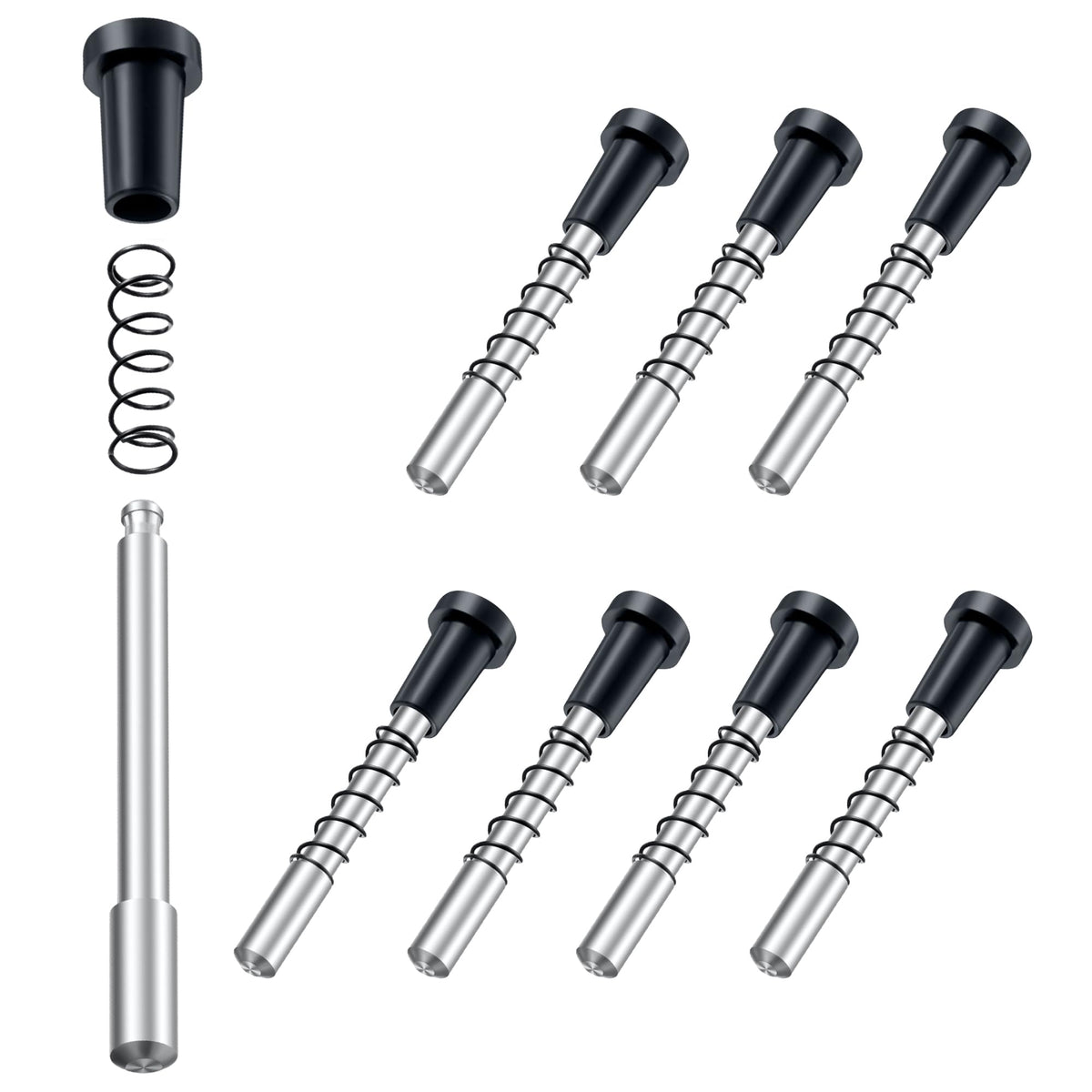 LinkMejor 8 Pack Zancate per Schermo Finestra Plunger con Cappucci Nero