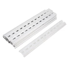 Circuit Breaker Aluminum U-Groove Slotted DIN Rail 25cm 14Pcs