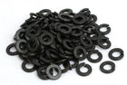 100pcs 1/4-inch Inner Dia Carbon Steel Split Lock Spring Washer Gasket Black