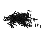 200pcs Auto Black Phillips Bolt Cross Head Screw Fastener 2.3mm x 8mm