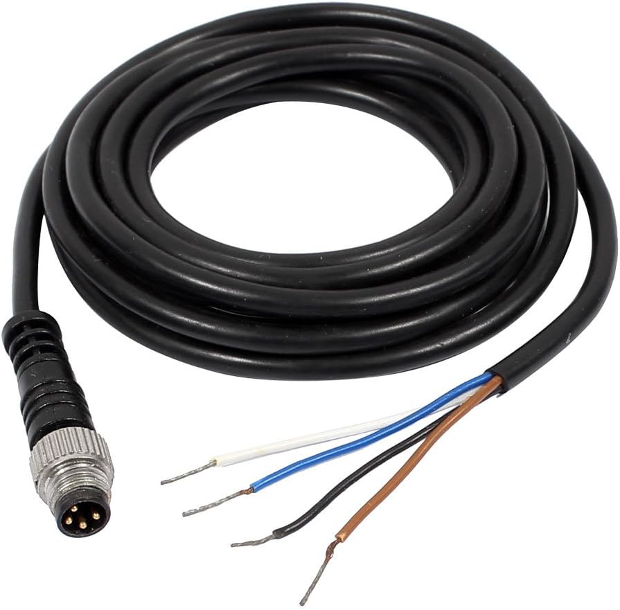 M8 2m Male Straight Head 4 Pin Connector Aviation Electrical Cable