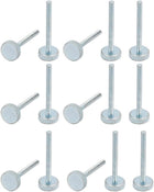 M3x30mm Thread Zinc Plated Knurled Round Head Thumb Screws Silver Blue 15pcs