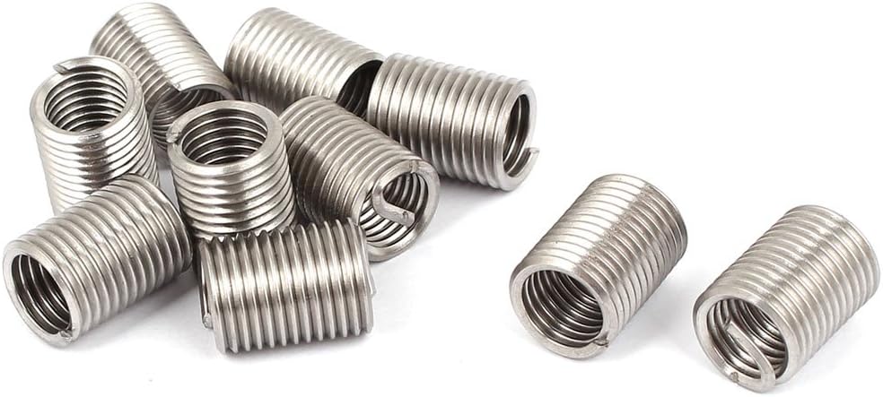 M8x1.25x2.5D Type Free Running Wire Thread Insert 10pcs