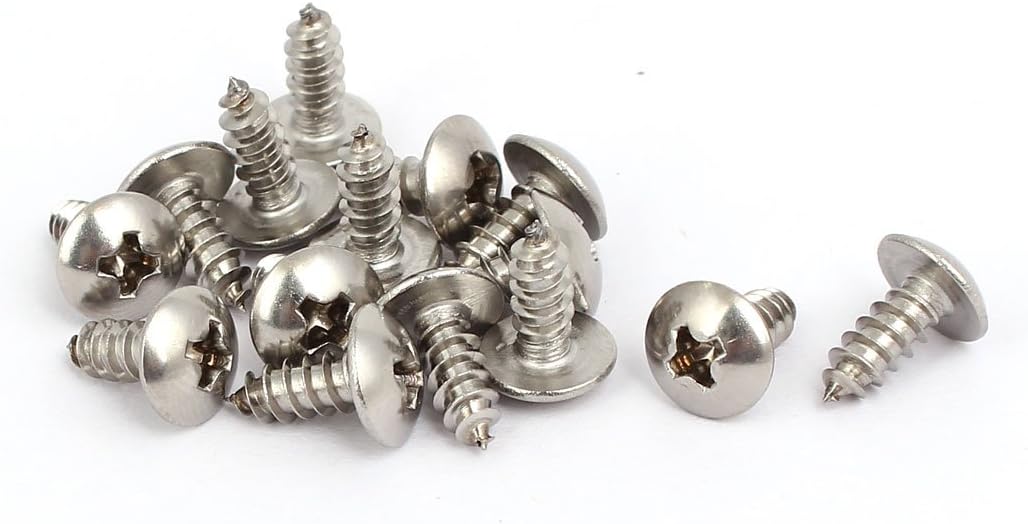 M4x10mm Thread 316 Stainless Steel Truss Phillips Head Self Tapping Screw 15pcs