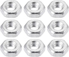M2.5 Thread Dia 304 Stainless Steel Metric Hex Nut Screw Cap Fastener Silver Tone 100pcs