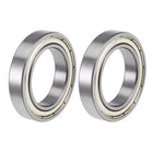 6906ZZ Deep Groove Ball Bearings Z2, 30mm x 47mm x 9mm Double Shielded Carbon Steel 2pcs