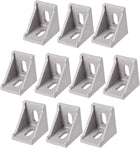 Inside Corner Bracket Gusset, 35mm x 35mm for 3030 Series Aluminum Extrusion Profile, 10 Pcs (Silver)