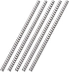 6mm x 200mm 304 Stainless Steel Solid Round Rod for DIY Craft - 5pcs