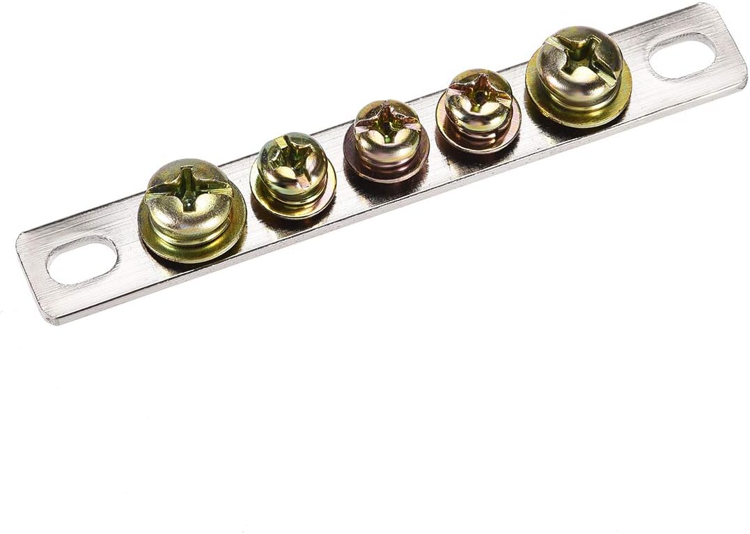 Terminal Block Connector Bar 5 Positions Ground Wire Straight Electric Barrier Bar