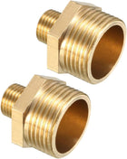 Brass Pipe Fitting Reducing Hex Nipple 3/4 BSP Male X 1/4 BSP Male Adapter 2pcs