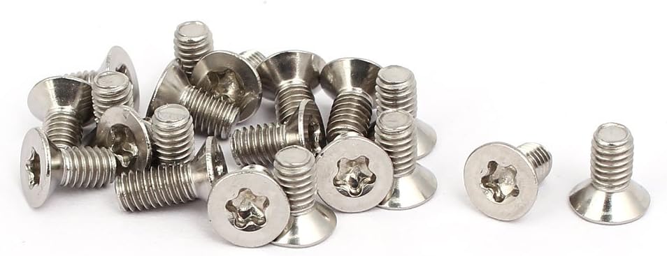 M4x8mm 304 Stainless Steel Flat Countersunk Head Torx Five-Lobe Screw 20pcs