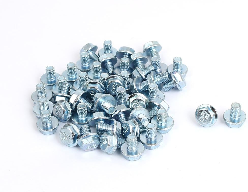 M6x8mm Grade 8.8 Metric Hex Flange Screws Bolts 50pcs