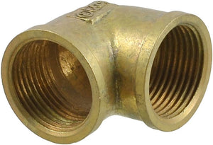 Brass 3/4" x 3/4" F/F 90 Degree Equal Female Elbow Water Pipe Coupler Connector