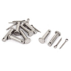 a15070600ux0079-DM 304 Stainless Steel Flat Head Round Clevis Pins Fastener, M5 x 20 mm Size (Pack of 8)