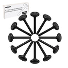 LinkMejor 12 Pack Negru 2" Roleuri din Nylon pentru Ușă de Garaj 4" Tragere din Nylon