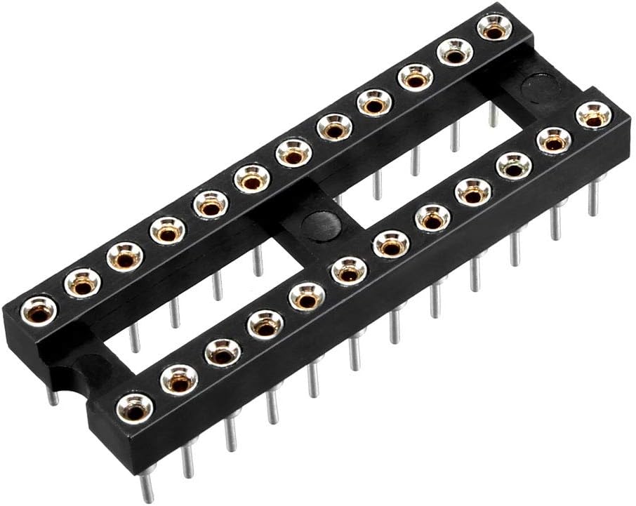 20pcs DIP IC Chip Socket Adaptor Round 24 Pin 2.54mm Pitch Dual Row 7.6 Row Pitch