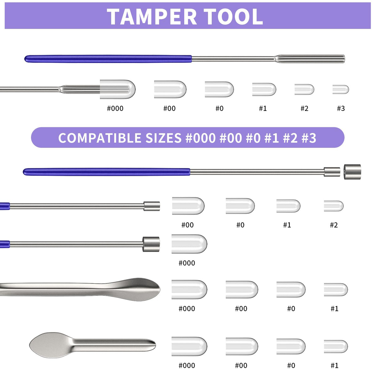 15Psc Kit Trays Strumenti di Riempiimento - Strumento di Filler Capsule Tamper