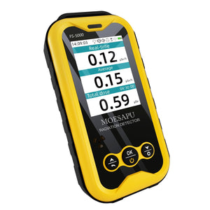 LinkMejor Geiger Counter Nuclear Radiation Detector, Rechargeable Handheld Radioactive Dosimeter with 2.4“ TFT Display GM Tube Detects X Ray Beta Gamma Portable Radiation Testing Device, FS5000