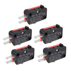 5PCS OV-15-1C25 15A 125/250V AC 3 Terminals Snap Button Type Micro Limit Switch