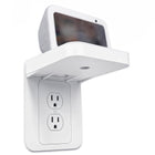 Estante de outlet con almacenamiento para cordones, soporte para pared blanca para baño, 1 unidad