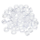 50 PCS Inner Dia 8mm Mount Dia 9.5mm Height 7mm Clear Rubber Wiring Grommets Gasket Ring Cable Protector