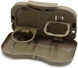 LinkMejor a17052300ux0886 Estante de almacenamiento montado en asiento de plástico beige, soporte para botella de bebidas, soporte para teléfono