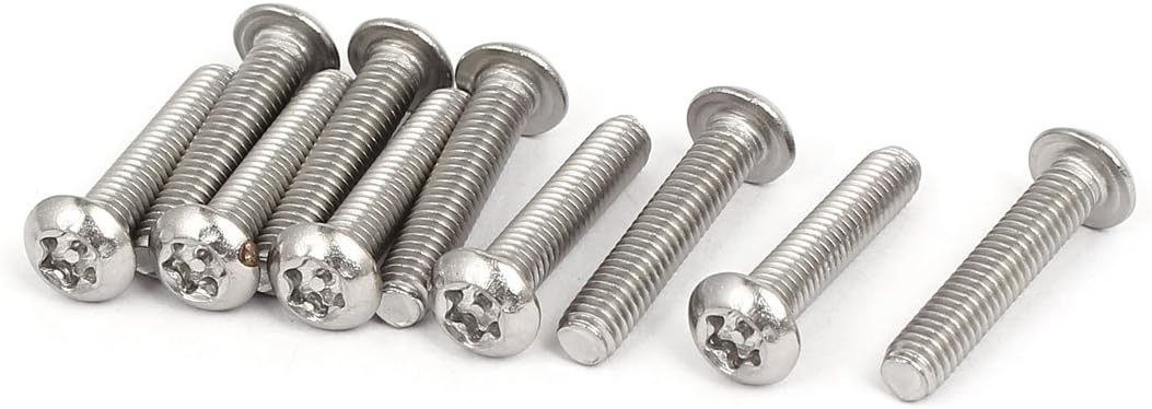M4x20mm 304 Stainless Steel Button Head Torx Tamper Resistant Screws 10pcs