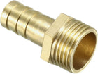 Brass Barb Hose Fitting Connector Adapter 10mm Barbed x G3/8 Male Pipe, 1pcs