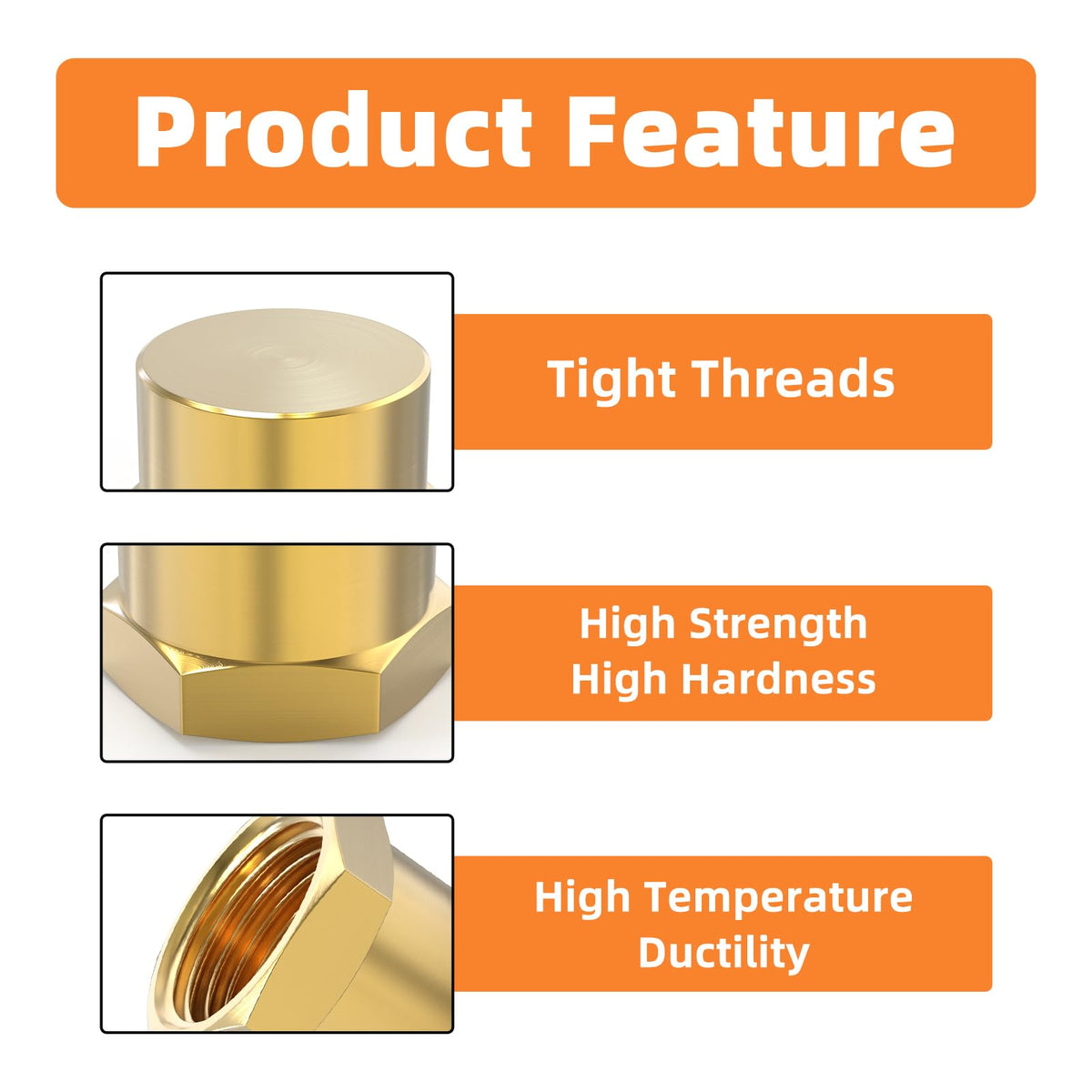 LinkMejor 15PCS Conector de Bronz 1/4" NPT Bucățică de Bronz Masculină, Plug cu Cap Quadrat