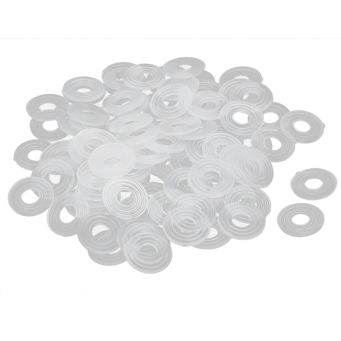 Plastic Flat Washers 10mm OD 4mm ID 1mm Thickness Sealing Gasket for Faucet Pipe Water Hose, White, Pack of 100