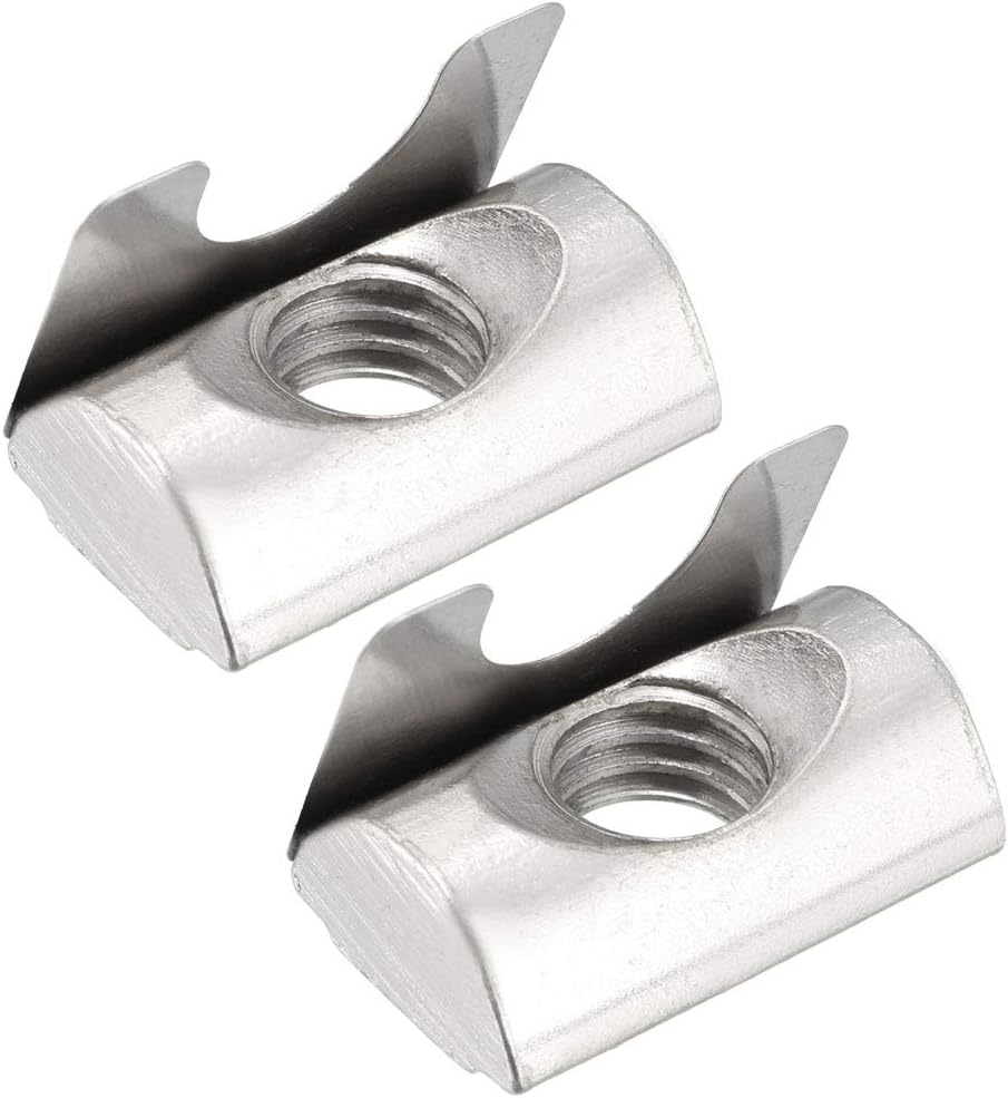 Roll in Spring M8 T Nuts,3030/4040 Series Universal with Spring Sheet Suitable for Aluminum Profile with 8mm Groove Depth, Pack of 15