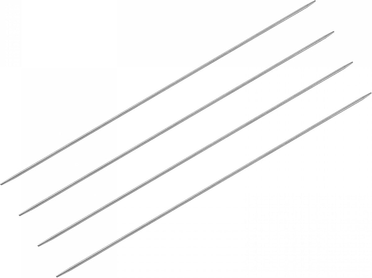 2 Pairs Knitting Needle Set, 2.0mm Diameter 9.84 Inches Length Stainless Steel Double Pointed Sweater Needles for Handmade Projects DIY Knitting