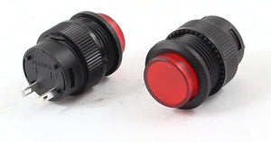 2 Pcs Red SPST Non Locking Push Button Switch R16-503 AC 250V 3A
