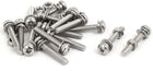 M4x25mm 304 Stainless Steel Phillips Pan Head Bolt Screw Nut w Washer 15 Sets