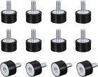 Rubber Mounts 12pcs M4 Male/Female Vibration Isolator Shock Absorber, for Garage Motor Air Compressor Car Boat Bobbins, D15mmxH10mm