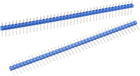5pcs Male Pin Header,40 Pin 2.54mm Straight Single Row Breakable Header Connector PCB Pin Strip,Blue