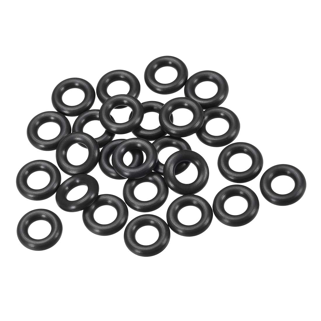 Fluorine Rubber O Rings, 13mm OD, 6mm Inner Diameter, 3.5mm Width, Seal Gasket Black 25Pcs