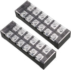 2 Pcs 6 Positions Dual Rows 600V 45A Cable Barrier Block Terminal Strip TB-4506L