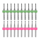 PCB Drill Bits 1.8mm & 1.9mm Tungsten Carbide Rotary Tool Jewelry CNC Engraving Print Circuit Board Micro Drill Bits 1/8 Inch Shank 20 Pcs