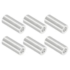 6Pcs Aluminum Spacer, 3/8" OD x 3/16" ID x 1" Length Unthreaded Screw Standoff Bushing, Plain Finish Round Metal Spacer for Screws, Bolts and Rods, Silver Tone