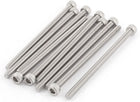 M5x90mm Thread 304 Stainless Steel Hex Socket Head Cap Screw Bolt DIN912 10pcs