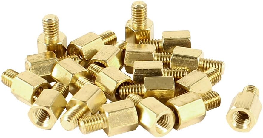 M3 Male Female Hex Spacer Standoff Brass Standoff Spacer Threaded Screws for Printed Circuit Board Motherboard - (20 Pcs)