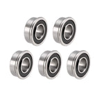 FR188-2RS Flanged Ball 1/4" x 1/2" x 3/16" Double Sealed (GCr15) Chrome Steel Bearings 5pcs