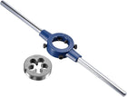 Round Die Stock Handle Wrench Set, 1/2-20 UNF Threading Die and 38mm (1-1/2") Die Holder (Fits: 26mm-38mm OD Die / M12-M16 Thread Die) Adjustable for Bolt Thread Repair