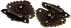 LinkMejor Wooden Case Jewelry Box Clasp Closure Hasp Latch Bronze Tone 2 Sets